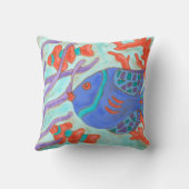 Pop-gekleurde vis kussen (Achterkant)