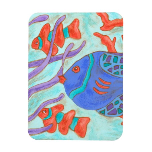 Pop-gekleurde vis magneet (Verticaal)