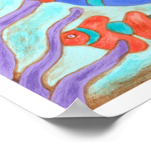 Pop-gekleurde vis poster (Hoek)