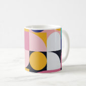 Pop Geometrie Retro Mok – Kleurrijk Mid-Century (Voorkant rechts)