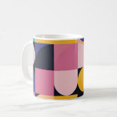 Pop Geometrie Retro Mok – Kleurrijk Mid-Century (Voorkant links)