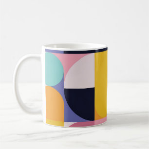 Pop Geometrie Retro Mok – Kleurrijk Mid-Century