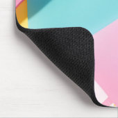 Pop Geometrisch Patroon Macaron Kleur Muismat (Hoek)