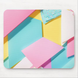 Pop Geometrisch Patroon Macaron Kleur Muismat