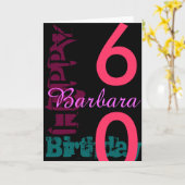 Pop Gepersonaliseerde 60ste Verjaardag Wenskaart Kaart (Gele Bloem)