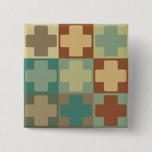 Pop gezondheid en veiligheid art. vierkante button 5,1 cm