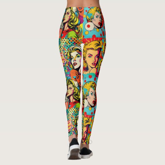 Pop Girl Art Comic Leggings 1 - Fun (Achterkant)