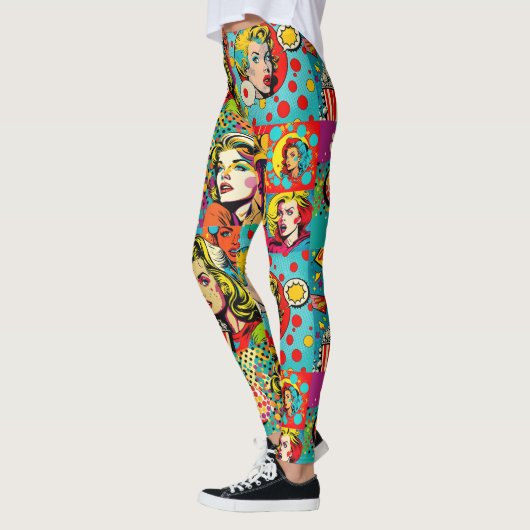 Pop Girl Art Comic Leggings 1 - Fun (Links)