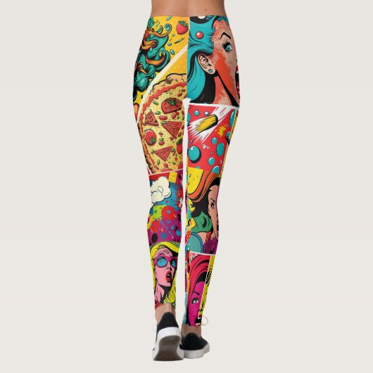Pop Girl Art Comic Leggings 2 - Koel (Achterkant)