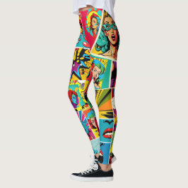 Pop Girl Art Comic Leggings 2 - Koel