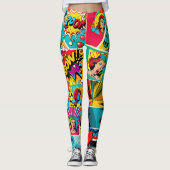 Pop Girl Art Comic Leggings 2 - Koel (Voorkant)