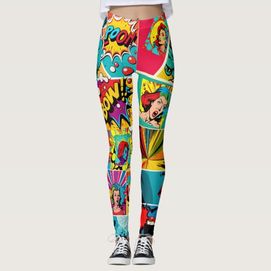 Pop Girl Art Comic Leggings 2 - Koel (Voorkant)