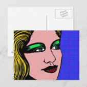 Pop Girl Briefkaart (Voorkant / Achterkant)