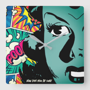Pop Girl Vierkante Klok