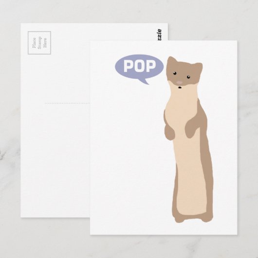 Pop Goes the Weasel Briefkaart (Voorkant / Achterkant)