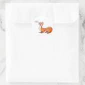 POP GOES THE WEASEL van Jeff Willis Art Ronde Sticker (Tas)