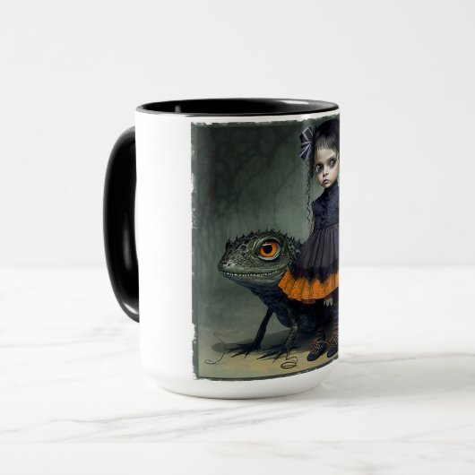 Pop Gothic Girl Big Eyes Mok (Voorkant links)