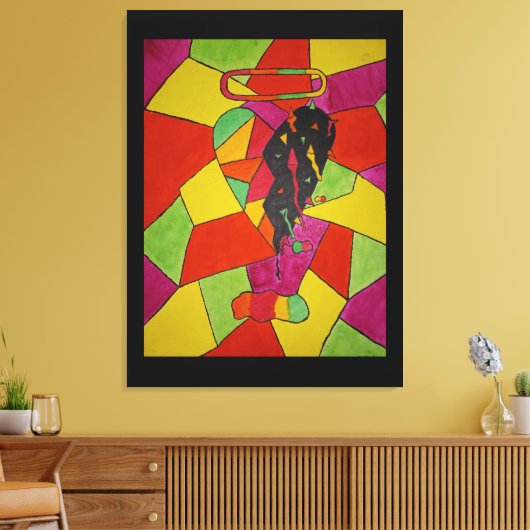 Pop — Heart Canvas afdrukken (Insitu (Woonkamer))