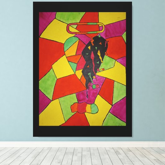 Pop — Heart Canvas afdrukken (Insitu (Houten vloer))