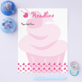 Pop Heart Cupcake Flyer (Enkel)