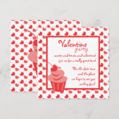 Pop Heart Cupcake Kaart (Voorkant / Achterkant)