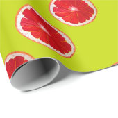 Pop heldere roze pompelmoes waterverf cadeaupapier (Rol Hoek)