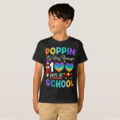 Pop Het 100e dag van de schoolkinderen Kinder T-shirt (Voorkant volledig)