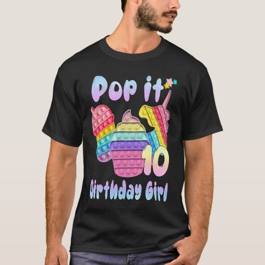 Pop het 10-jarig meisje t-shirt (Voorkant)