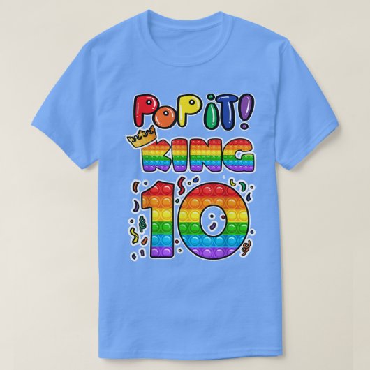 Pop Het 10e verjaardag koning 10 jaar oude jongen  T-shirt (Design voorkant)
