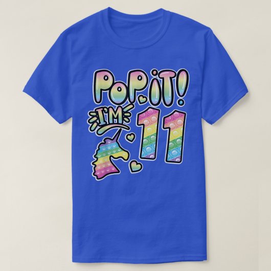 Pop Het 11e verjaardag meisje jongens 11 jaar oud T-shirt (Design voorkant)