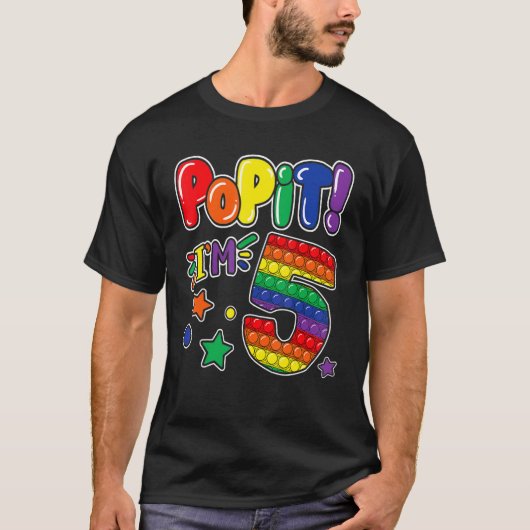 Pop Het 5e verjaardag van de bevalling meisjes jon T-shirt (Voorkant)