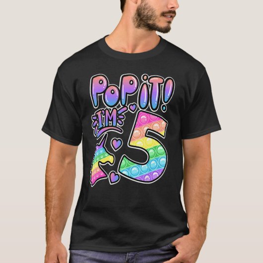 Pop Het 5e verjaardag van de bevalling meisjes jon T-shirt (Voorkant)