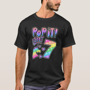 Pop Het 7e verjaardag van meisjes jongens 7 jaar o T-shirt