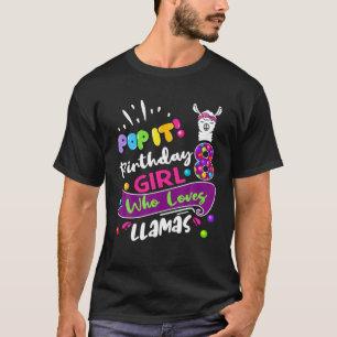 Pop Het 8e meisje van 8 jaar oud Cute Alpaca L T-shirt