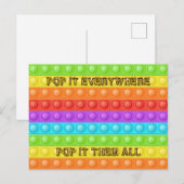 Pop het allemaal en overal met een kleurrijke TEKS Briefkaart (Voorkant / Achterkant)