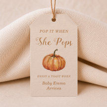 Pop het als ze barst Fall Pumpkin Baby Shower