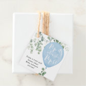 Pop het als ze blauw ballongroen pop bedankjes labels (In situ)