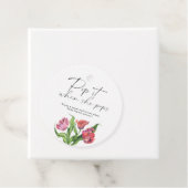 Pop het als ze elegante boeketbloemen poppen bedankjes labels (In situ)