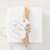 Pop Het Als Ze Knaldt Boheemse Baby Shower Favor Bedankjes Labels (In situ)