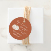 Pop het als ze knalt Pompoen Baby Shower Bedankjes Labels (In situ)