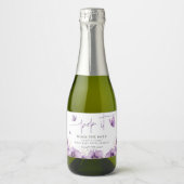 Pop het als ze pop Butterfly Baby Champagne Sparkling Wijnetiket (Voorkant)