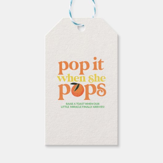 pop het als ze pop cadeaulabel (Voorkant)