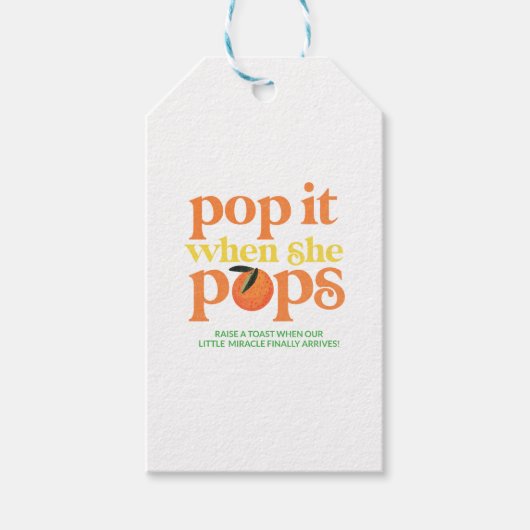 pop het als ze pop cadeaulabel (Voorkant)