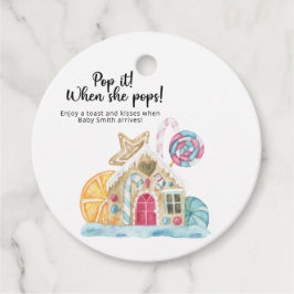 Pop het als ze pop! Kersthuis Bedankjes Labels