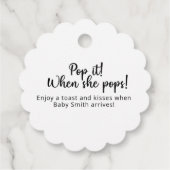 Pop het als ze pop! Kersthuis Bedankjes Labels (Achterkant)