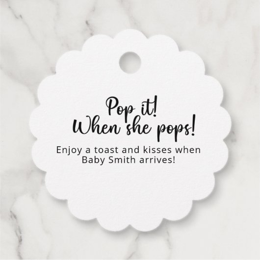 Pop het als ze pop! Kersthuis Bedankjes Labels (Achterkant)