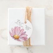 Pop het als ze pop op elegante Wildbloemen Bedankjes Labels (In situ)