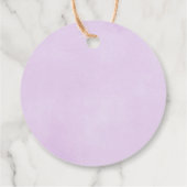 Pop het als ze pop paarse olifant baby shower bedankjes labels (Achterkant)