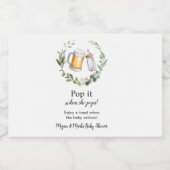 Pop het als ze Pop Sparkling Wijnetiket (Enkel label)