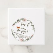 Pop het als ze Pop Woodland Baby shower Bedankjes Labels (In situ)
